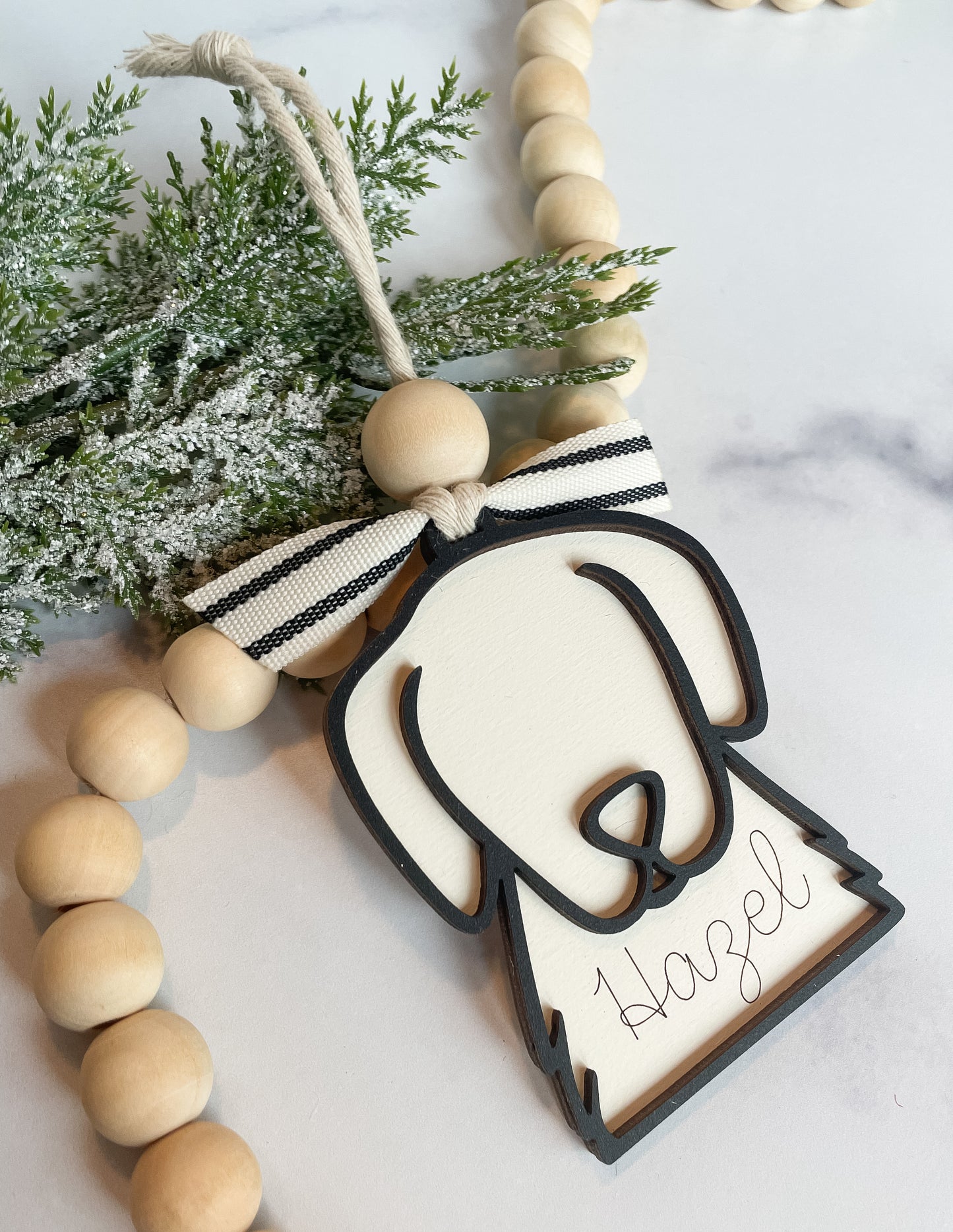 Modern Farmhouse Dog Ornament| Pet Ornament