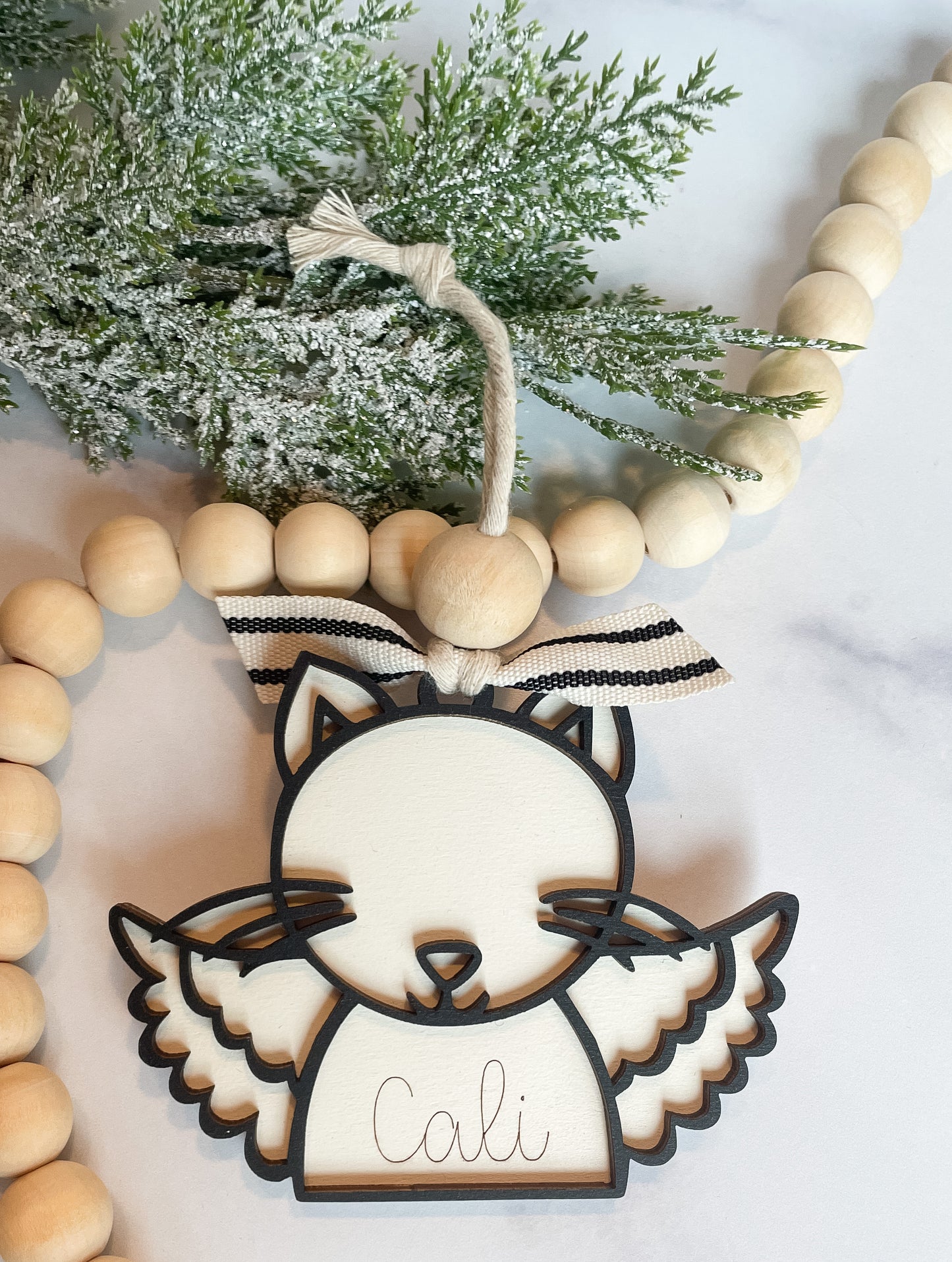 Modern Farmhouse Cat Ornament| Pet Ornament