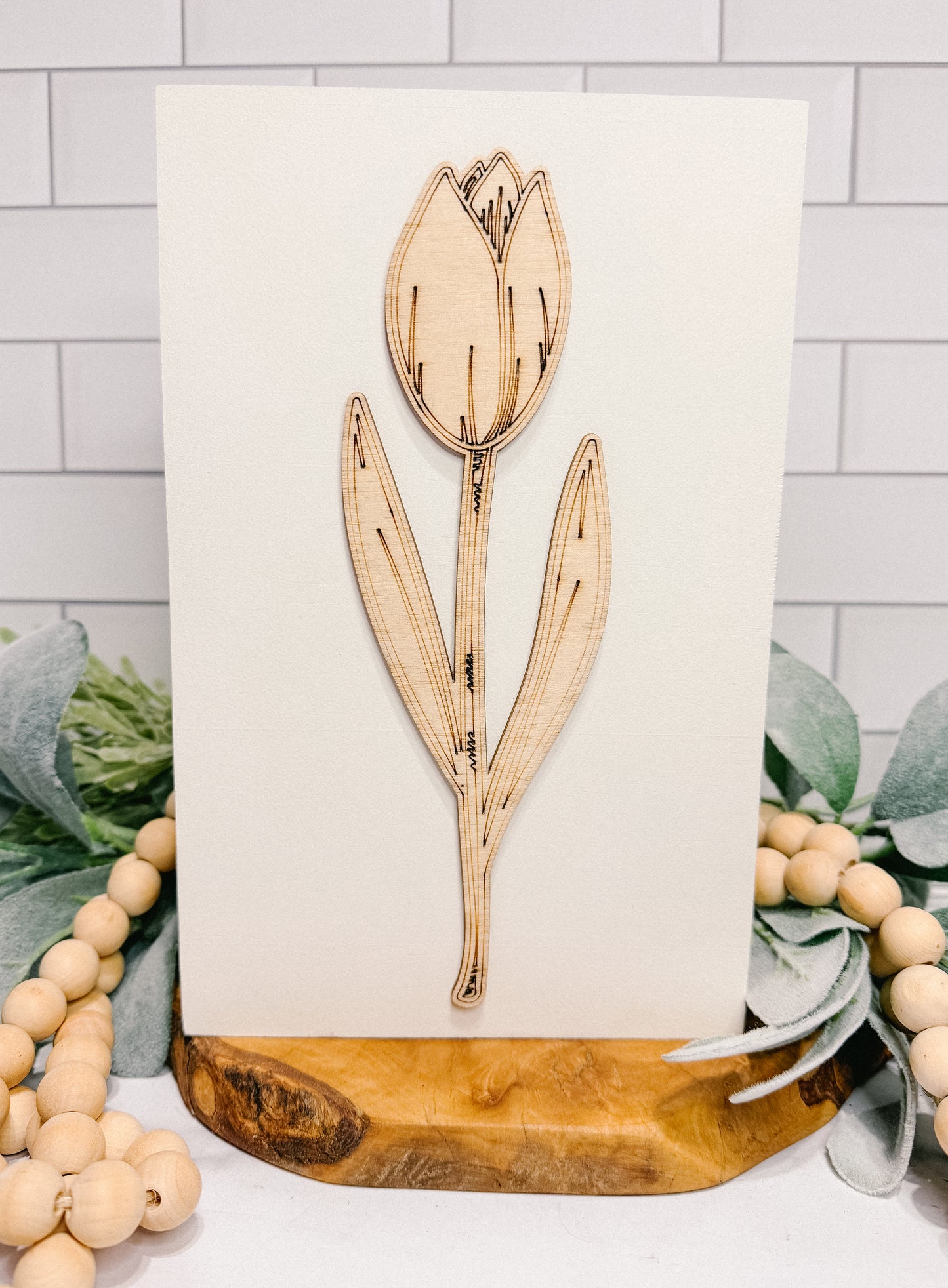 Natural Tulip | Wood Sign
