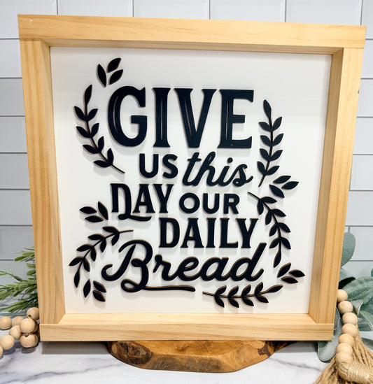 Daily Bread | Wood Sign